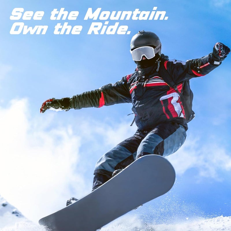 Golight OTG Ski Goggles – Hassle-Free Snow Goggles with Cylindrical REVO Lens, Anti-Fog Double Lens, UV400 & Comfortable Fit - Image 2
